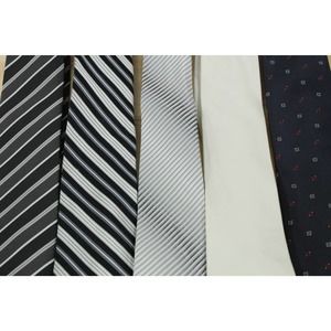 Mens Bulk Tie Lot (5) Grayscale Black